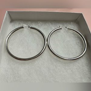 925 Sterling Silver 2” Large Hoops